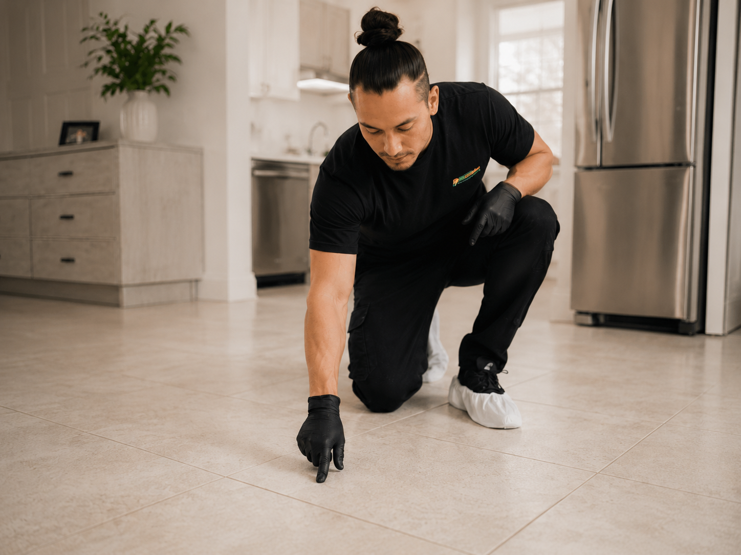 tile-grout-cleaning-1 Inspection: We assess tile type, grout condition, and problem areas.